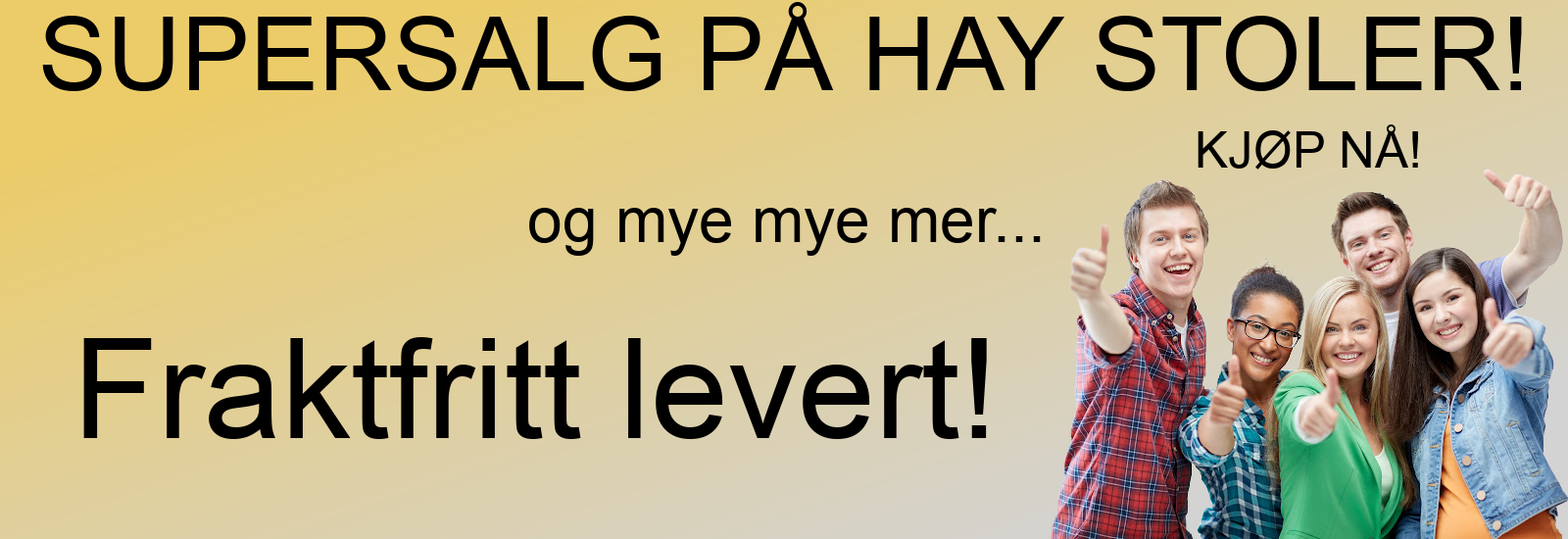 Hay salg stoler bord pledd tepper