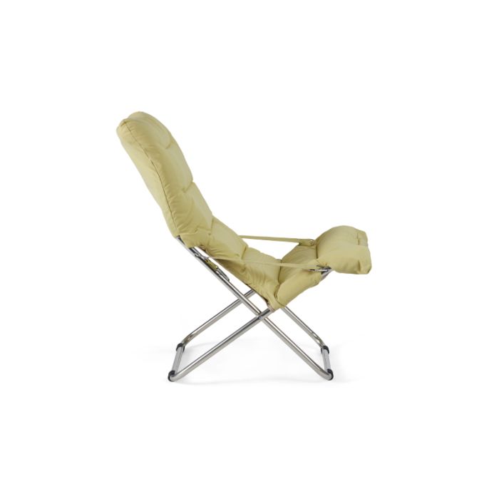 Fiam Fiesta Soft Sdraio Anatomica Regolabile Da Esterno – Telaio Acciaio Antracite E Rivestimento Olefine Beige, Cuscino Sfoderabile